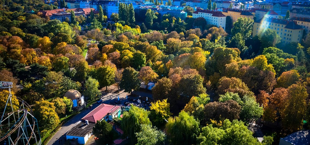 Flugaufnahme vom Wiener Prater